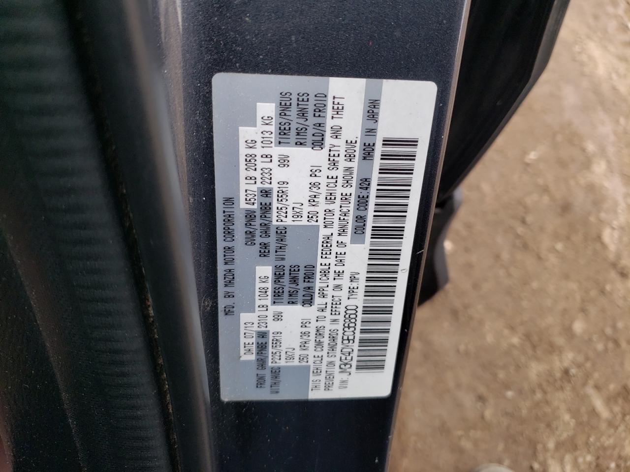 2014 Mazda Cx-5 Gt VIN: JM3KE4DY9E0368600 Lot: 90886195