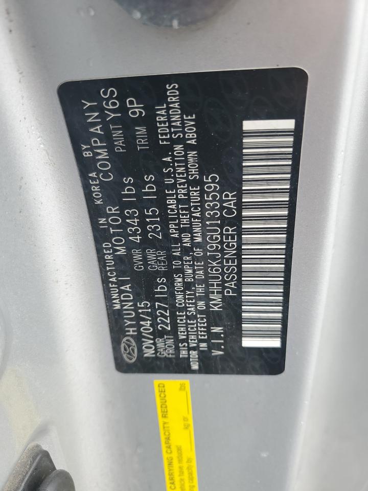 2016 Hyundai Genesis Coupe 3.8 R-Spec VIN: KMHHU6KJ9GU133595 Lot: 93093905