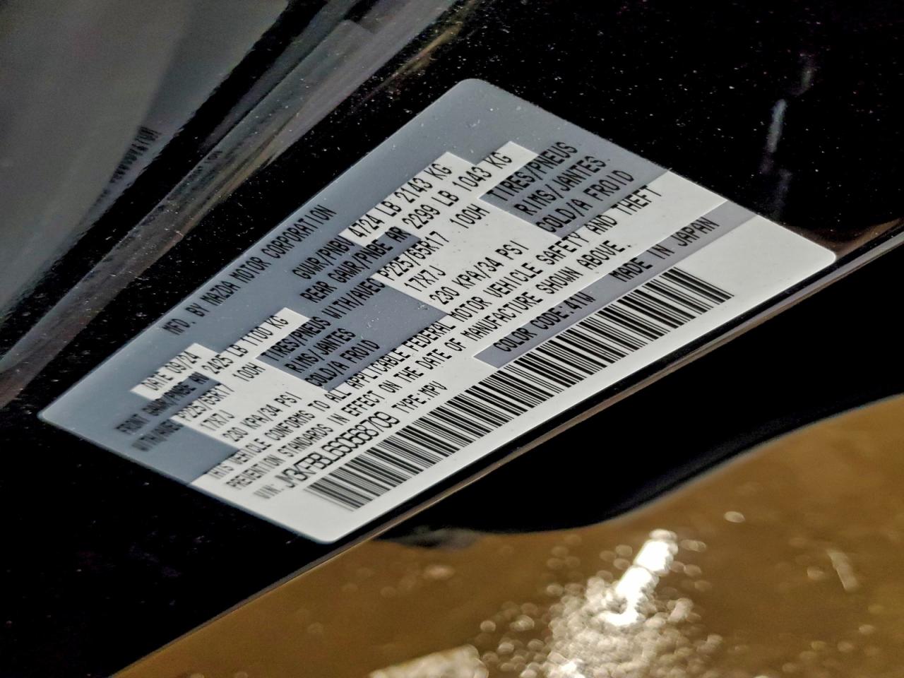 2025 Mazda Cx-5 Select VIN: JM3KFBBL6S0568709 Lot: 94066155