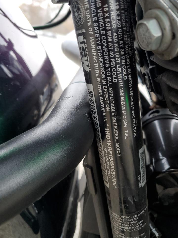 2021 Harley-Davidson Flhxs VIN: 1HD1KRP15MB657385 Lot: 91076295