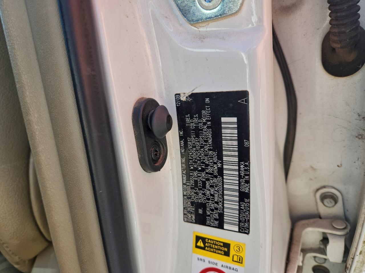 2010 Toyota Highlander Se VIN: 5TDKK3EH1AS006097 Lot: 94784425