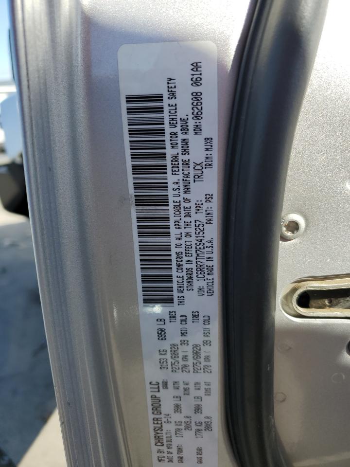 2014 Ram 1500 Slt VIN: 1C6RR7TM7ES415257 Lot: 91721785