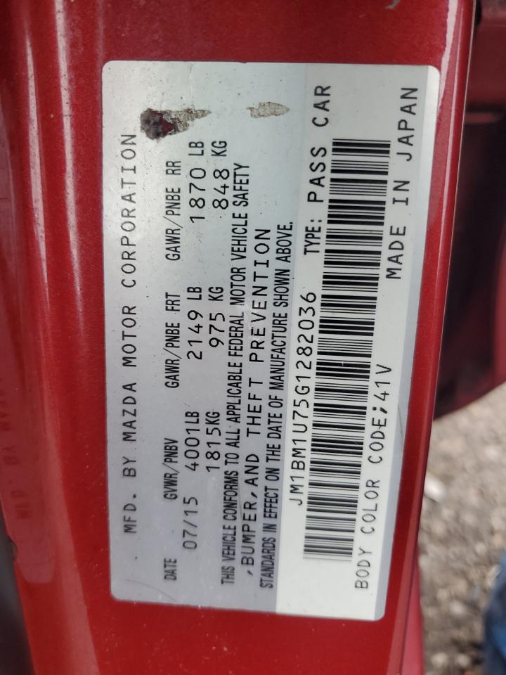 2016 Mazda 3 Sport VIN: JM1BM1U75G1282036 Lot: 93740665