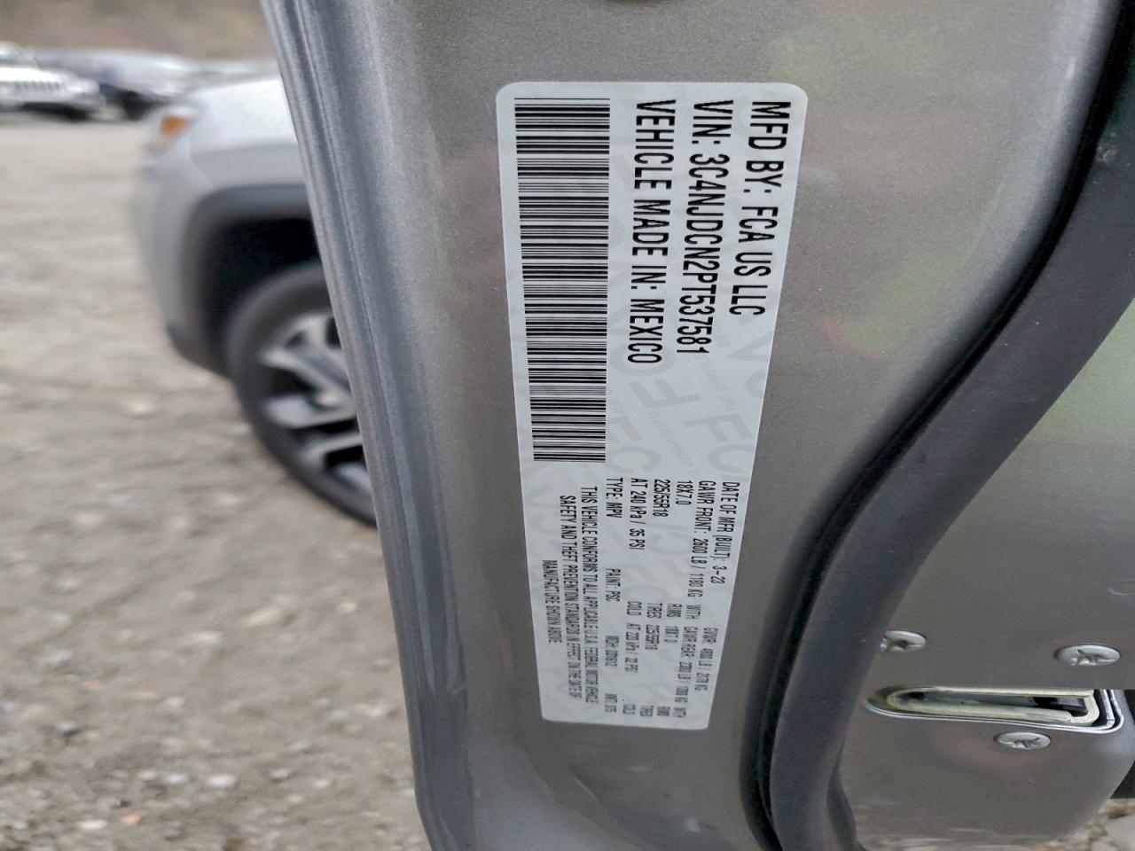 2023 Jeep Compass Limited VIN: 3C4NJDCN2PT537581 Lot: 94302785