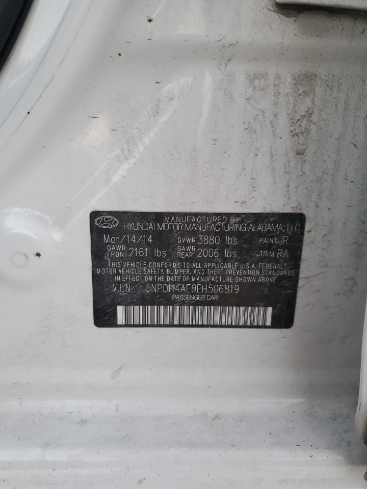 2014 Hyundai Elantra Se VIN: 5NPDH4AE9EH506819 Lot: 92540985