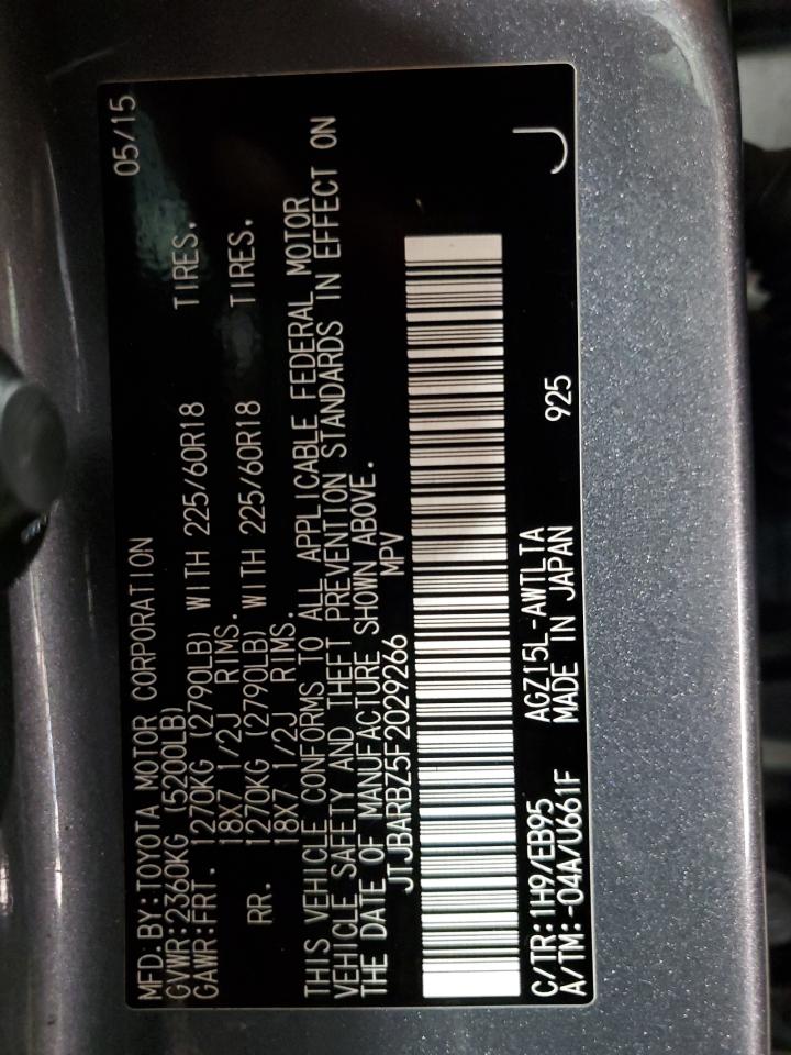 2015 Lexus Nx 200T VIN: JTJBARBZ5F2029266 Lot: 91351825