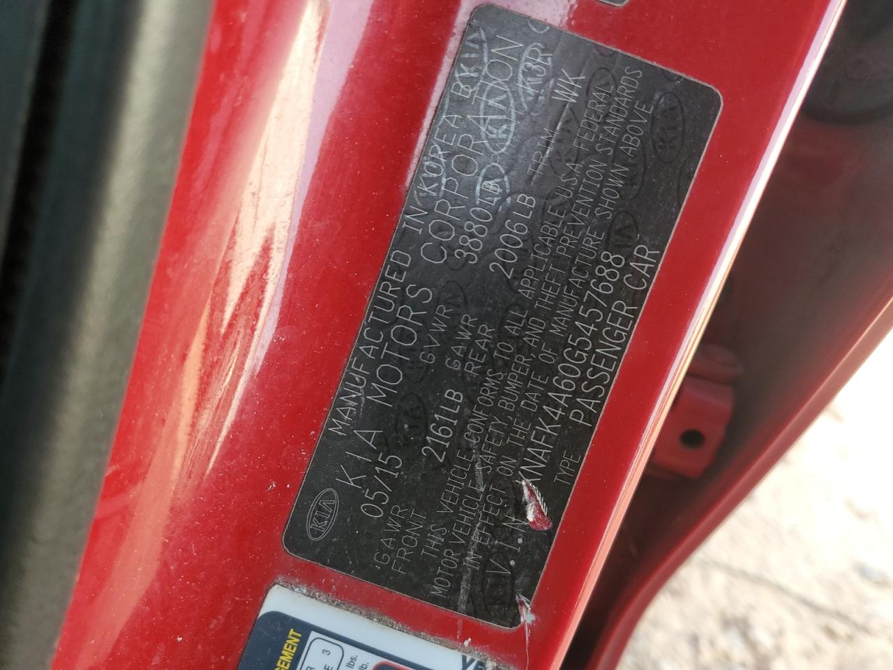 2016 Kia Forte Lx VIN: KNAFK4A60G5457688 Lot: 93593195