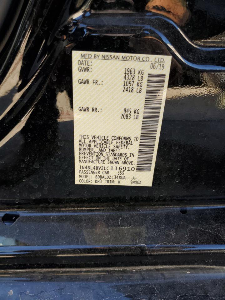 2020 Nissan Altima S VIN: 1N4BL4BV2LC116910 Lot: 92652285