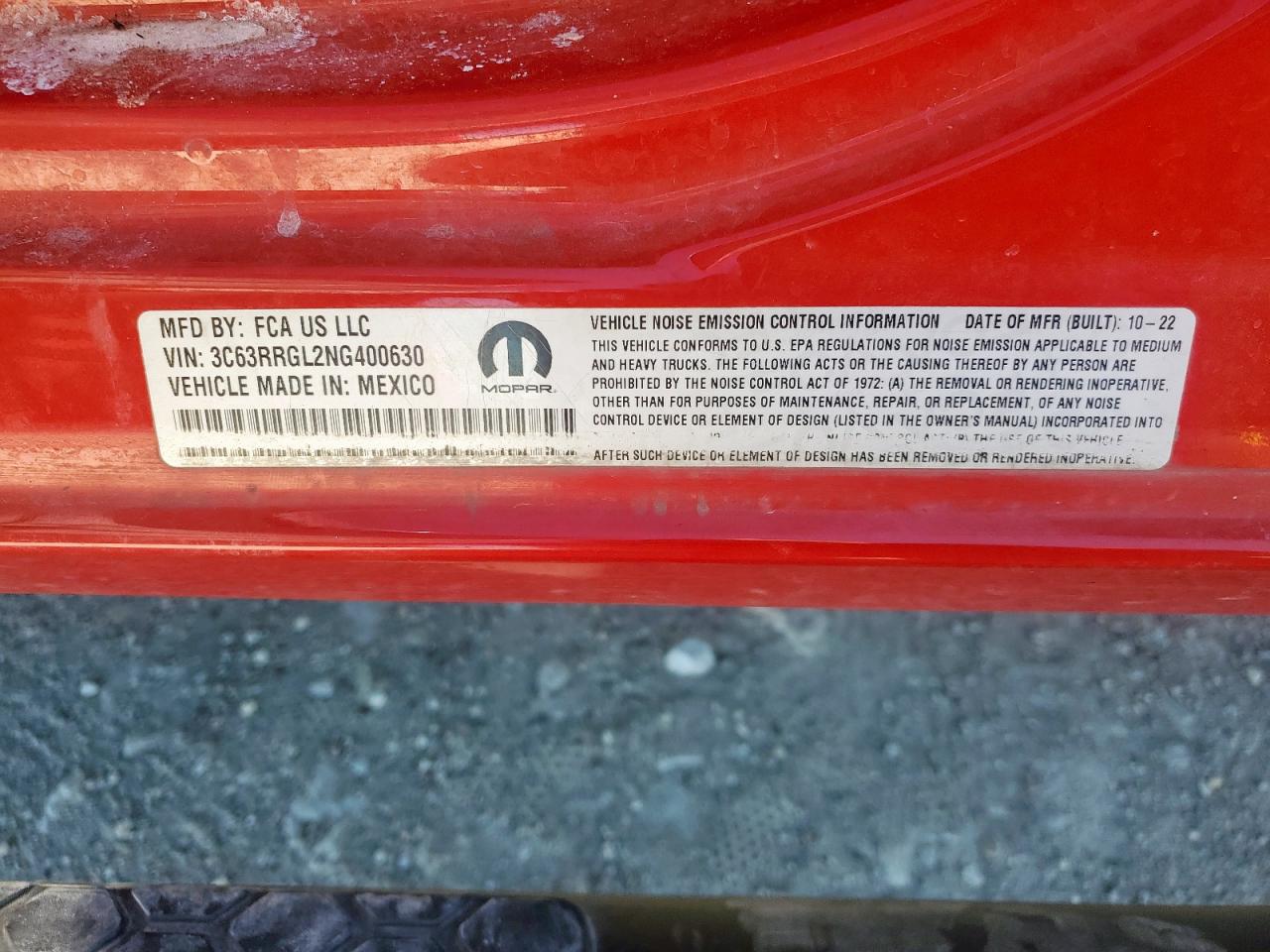 2022 Ram 3500 Tradesman VIN: 3C63RRGL2NG400630 Lot: 89681635