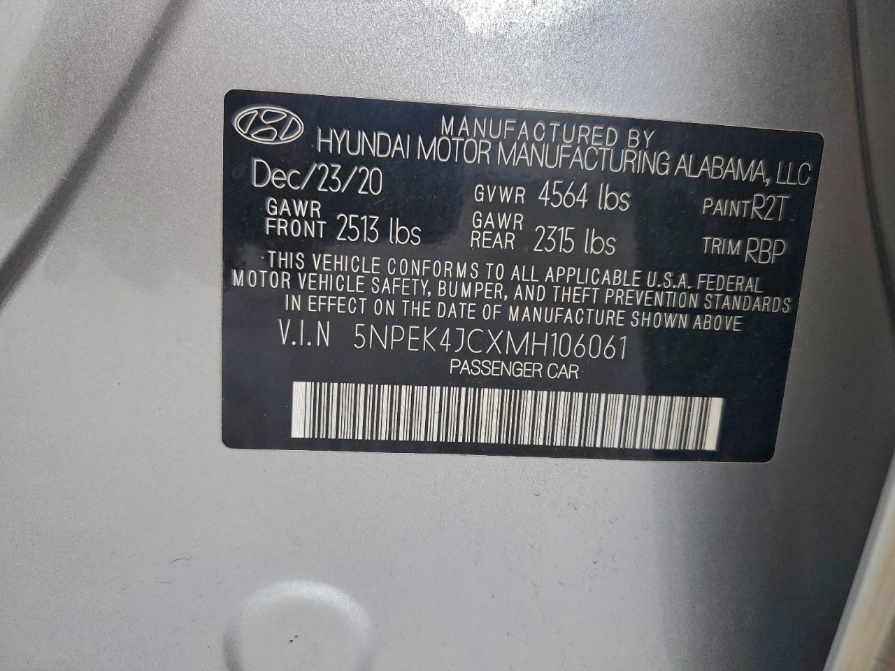 2021 Hyundai Sonata N Line VIN: 5NPEK4JCXMH106061 Lot: 94022705