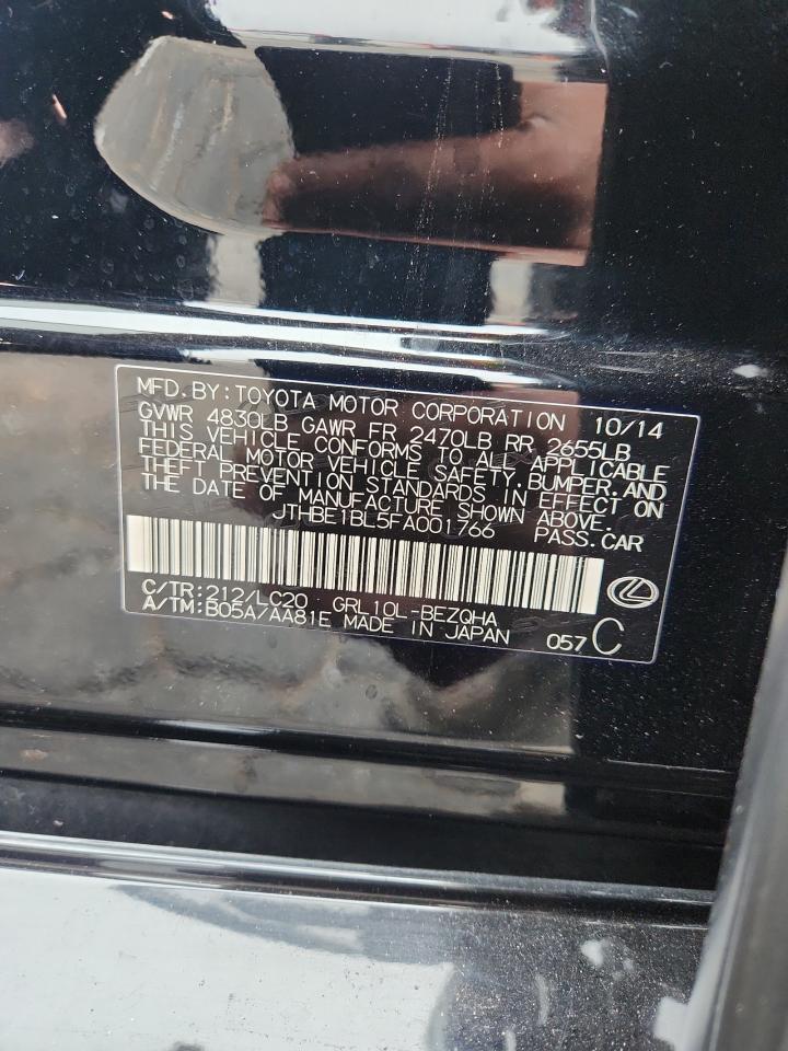 2015 Lexus Gs 350 VIN: JTHBE1BL5FA001766 Lot: 93675005