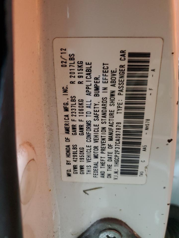 2012 Honda Accord Lx VIN: 1HGCP2F37CA097879 Lot: 90745925