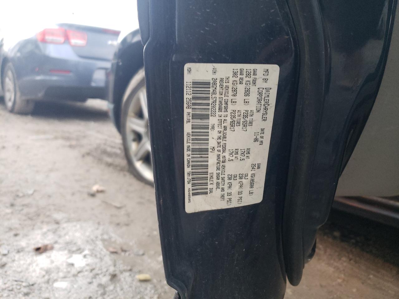 2007 Chrysler Pacifica VIN: 2A8GM48L57R202222 Lot: 92633185