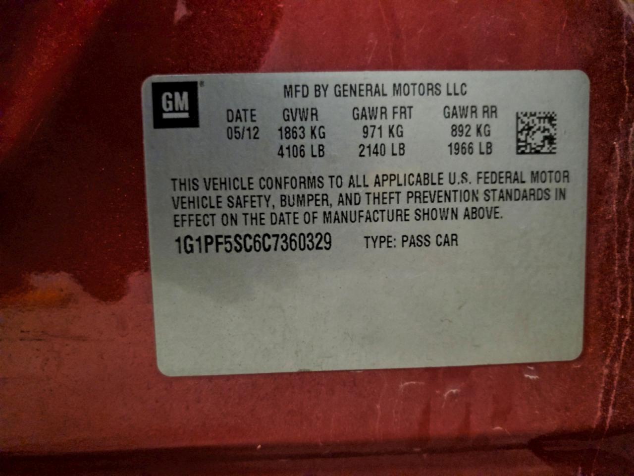 2012 Chevrolet Cruze Lt VIN: 1G1PF5SC6C7360329 Lot: 94537305