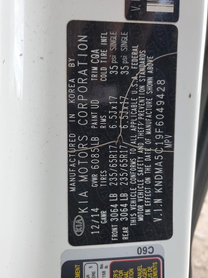 2015 Kia Sedona L VIN: KNDMA5C19F6049428 Lot: 90684155