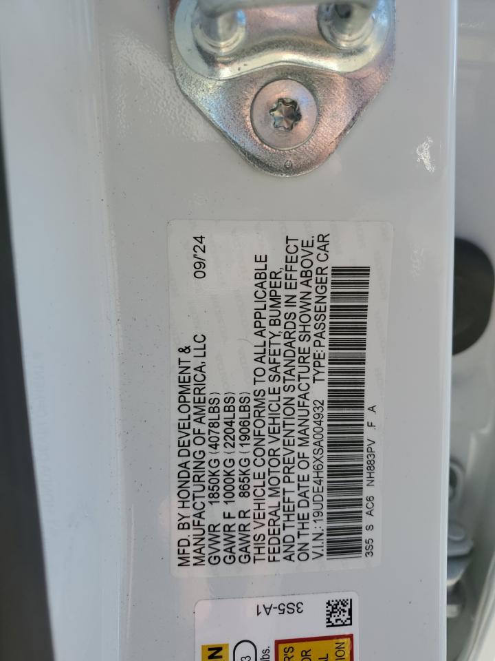 2025 Acura Integra A-Spec Tech VIN: 19UDE4H6XSA004932 Lot: 91602415