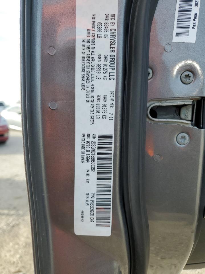 2011 Chrysler 300C VIN: 2C3CA6CT8BH598392 Lot: 91981085