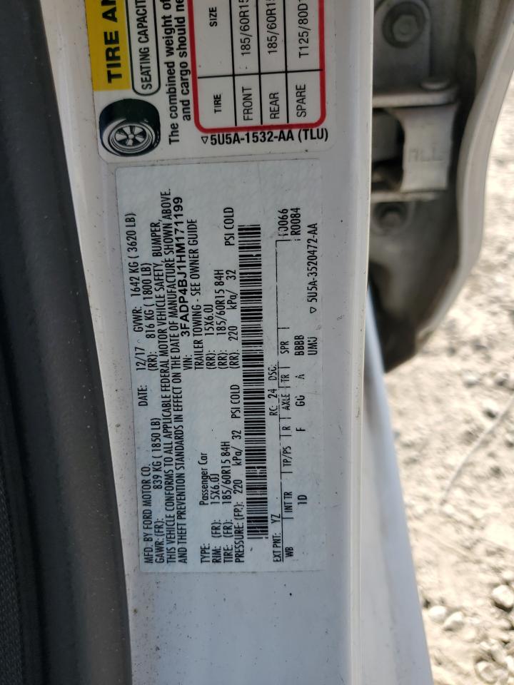 2017 Ford Fiesta Se VIN: 3FADP4BJ1HM171199 Lot: 90757865