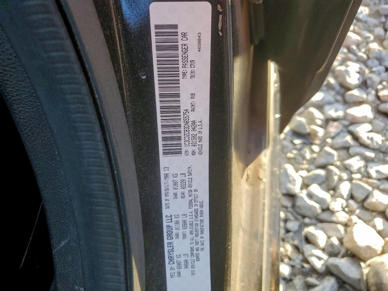 2013 Dodge Avenger Sxt VIN: 1C3CDZCB3DN655754 Lot: 94589995