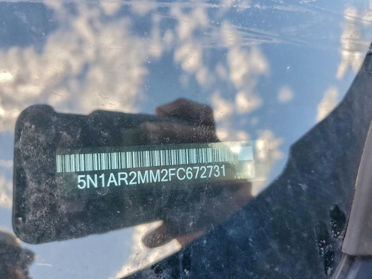 2015 Nissan Pathfinder S VIN: 5N1AR2MM2FC672731 Lot: 93754235