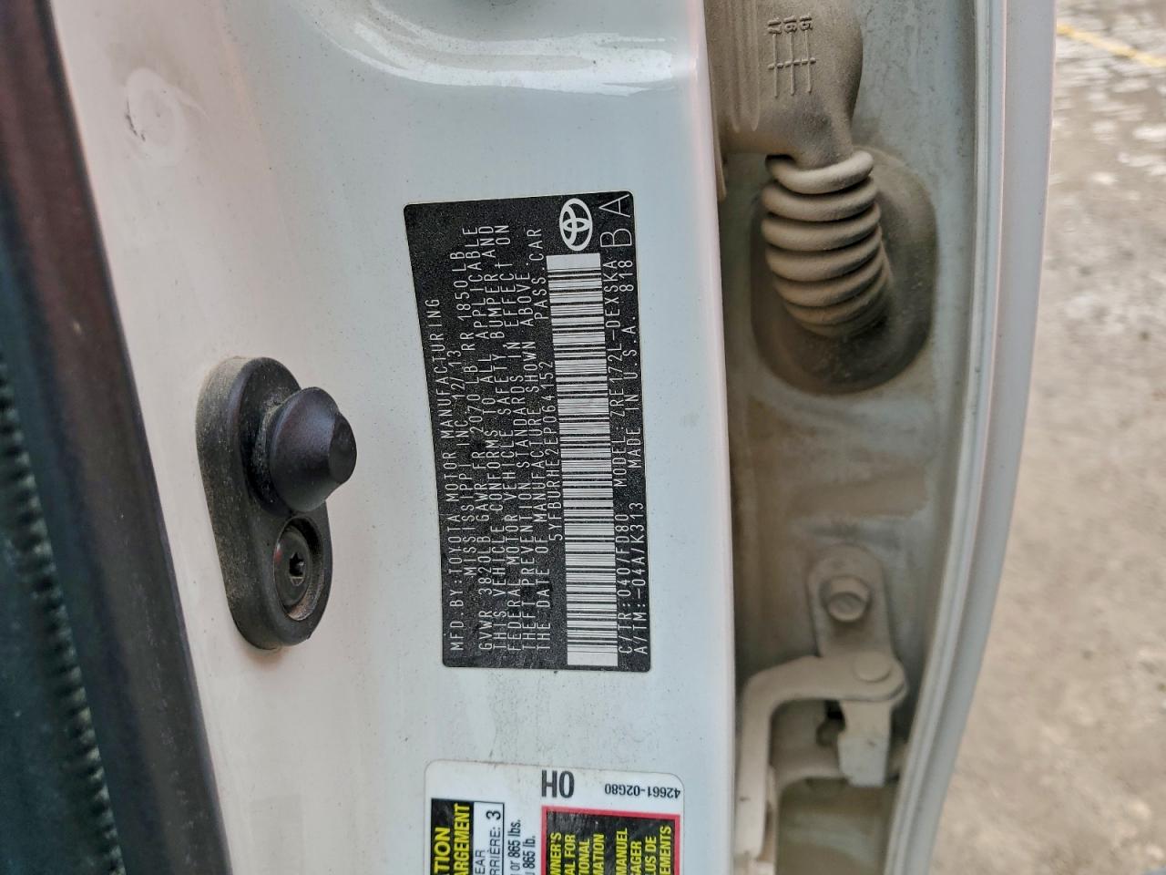 2014 Toyota Corolla L VIN: 5YFBURHE2EP064152 Lot: 93852965