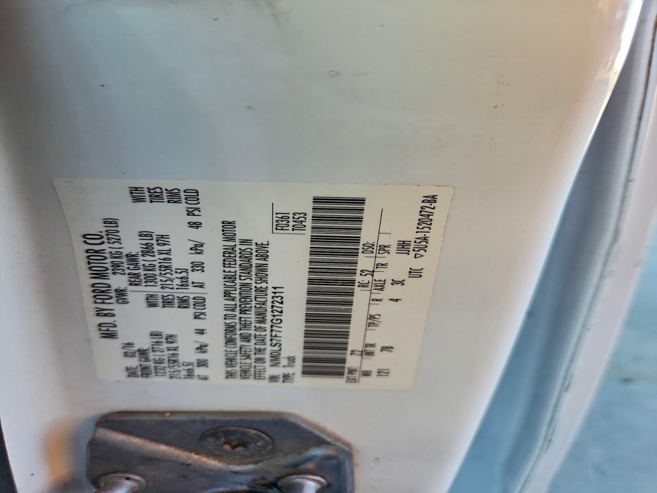 2016 Ford Transit Connect Xlt VIN: NM0LS7F77G1272311 Lot: 93850525