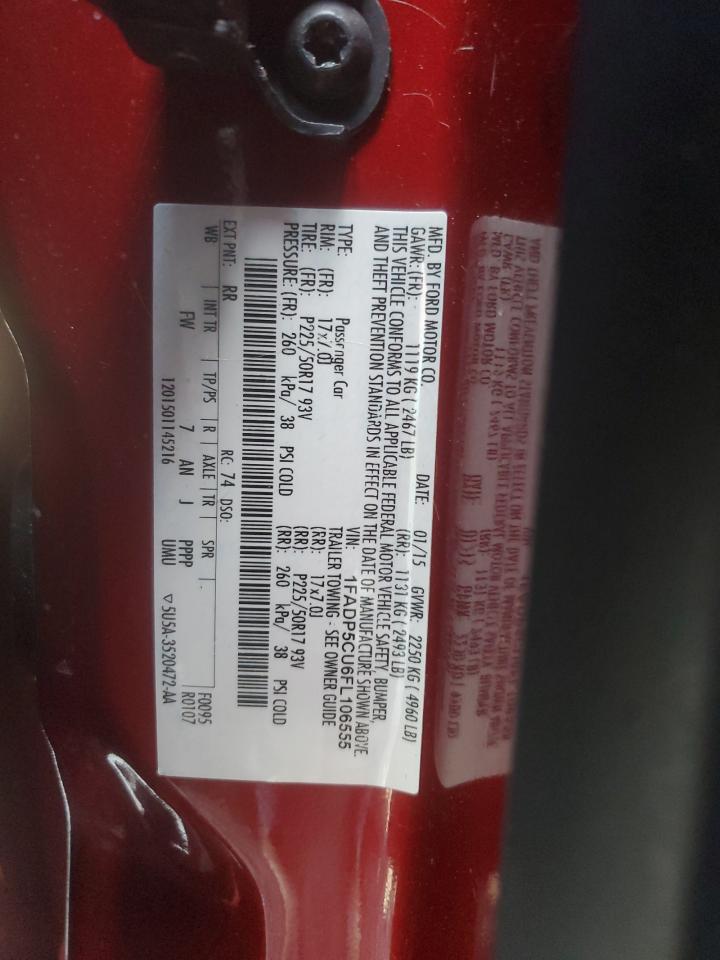 2015 Ford C-Max Premium Sel VIN: 1FADP5CU6FL106555 Lot: 93464585