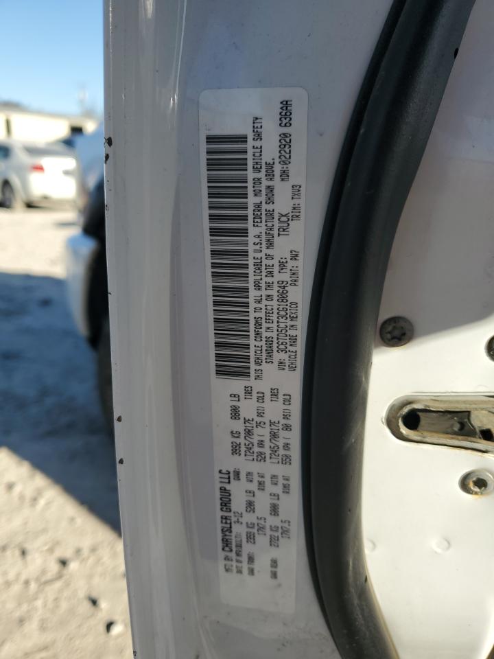 2012 Dodge Ram 2500 St VIN: 3C6TD5CT3CG180649 Lot: 92266015