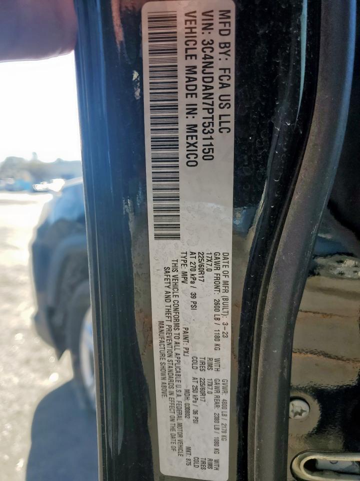 2023 Jeep Compass Sport VIN: 3C4NJDAN7PT531150 Lot: 90928855