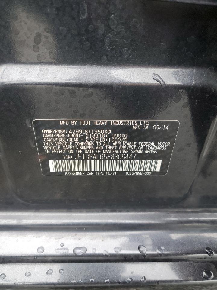 2014 Subaru Impreza Sport Premium VIN: JF1GPAL65E8306447 Lot: 93061065