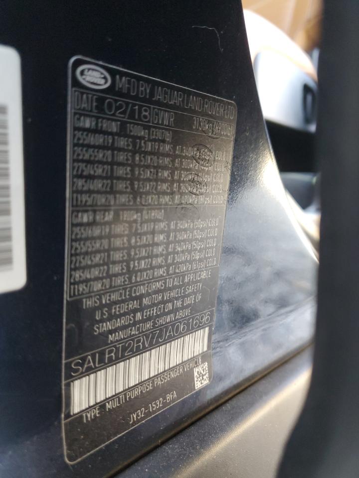 2018 Land Rover Discovery Hse Luxury VIN: SALRT2RV7JA061696 Lot: 91086335