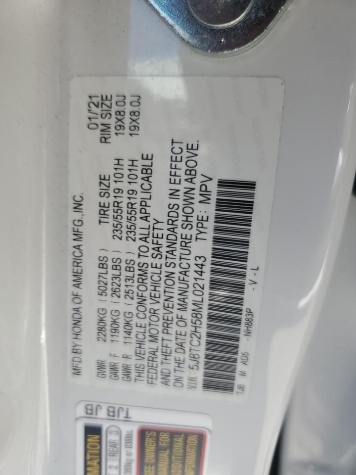 2021 Acura Rdx Technology VIN: 5J8TC2H58ML021443 Lot: 91579705