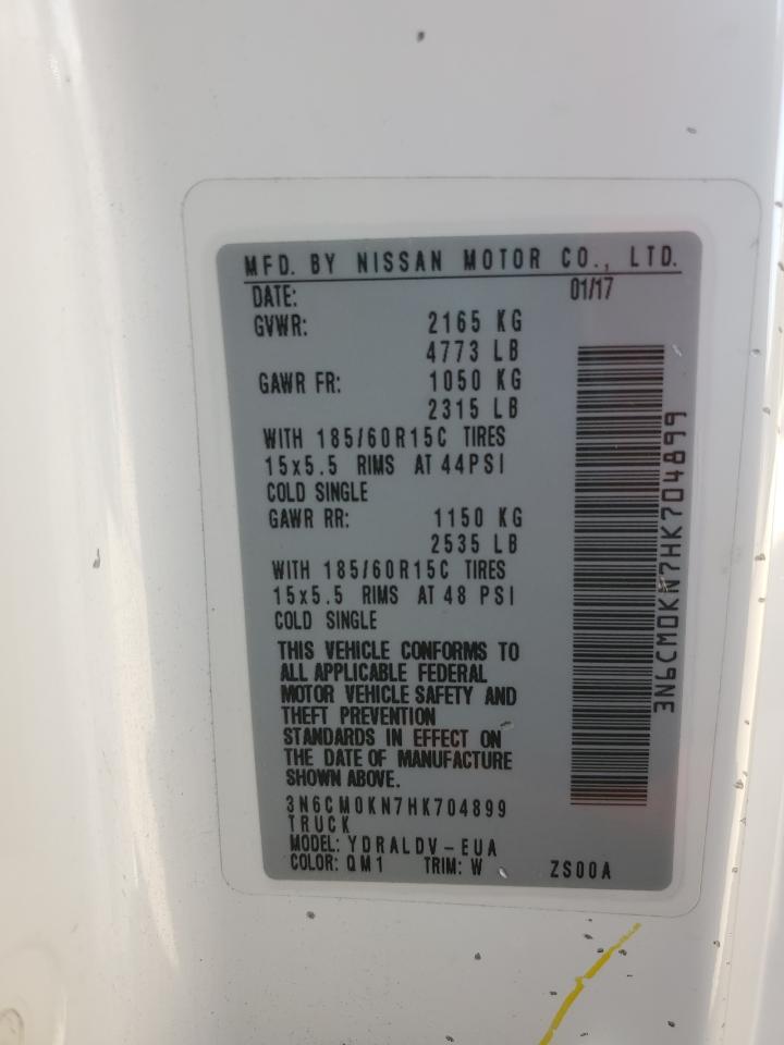 2017 Nissan Nv200 Delivery Van VIN: 3N6CM0KN7HK704899 Lot: 91196685