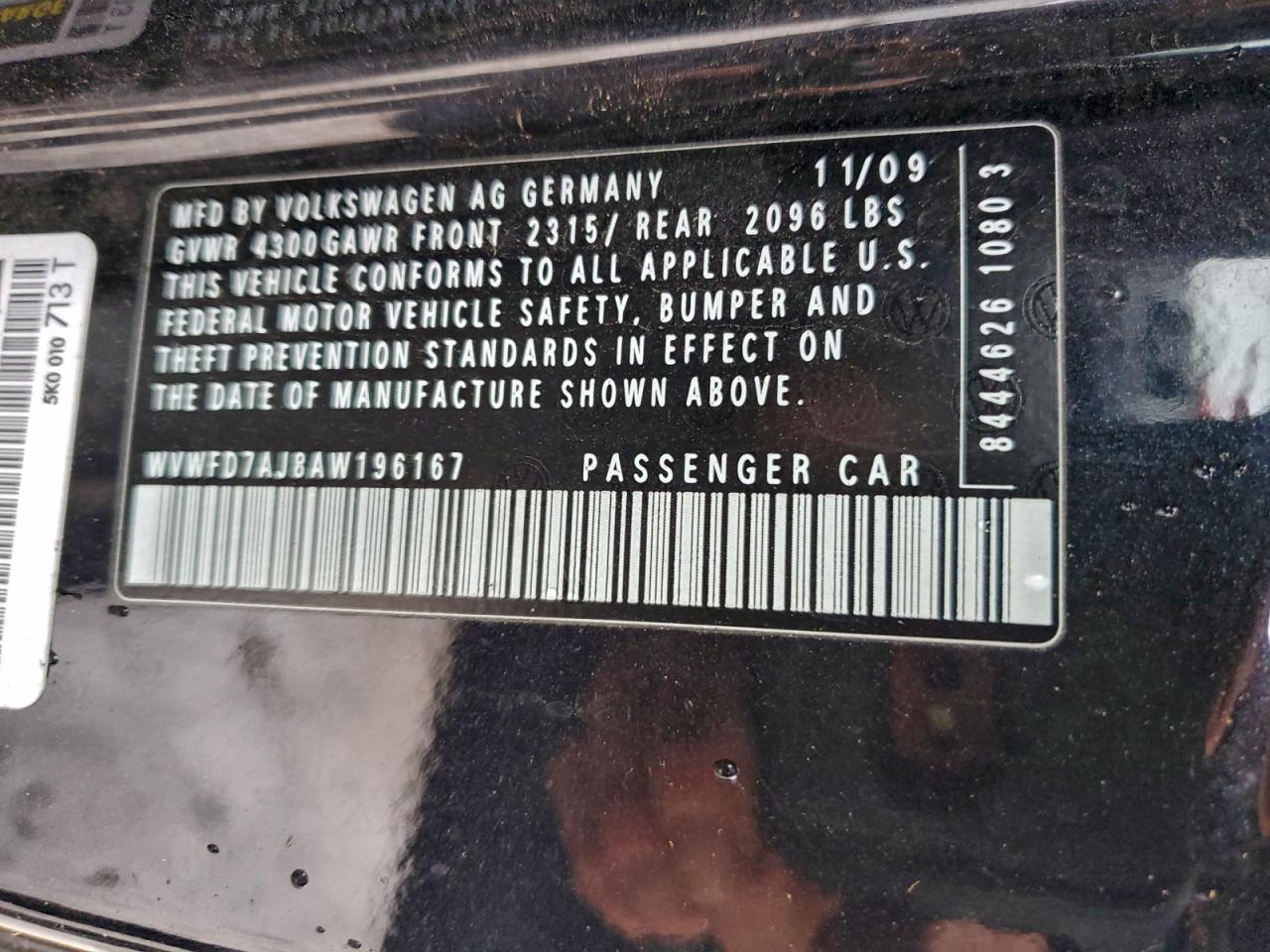 2010 Volkswagen Gti VIN: WVWFD7AJ8AW196167 Lot: 94291555