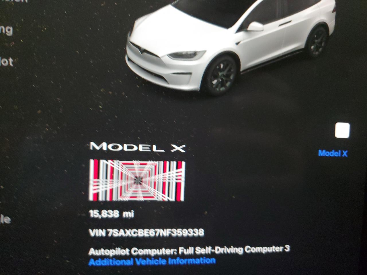 2022 Tesla Model X VIN: 7SAXCBE67NF359338 Lot: 91354445