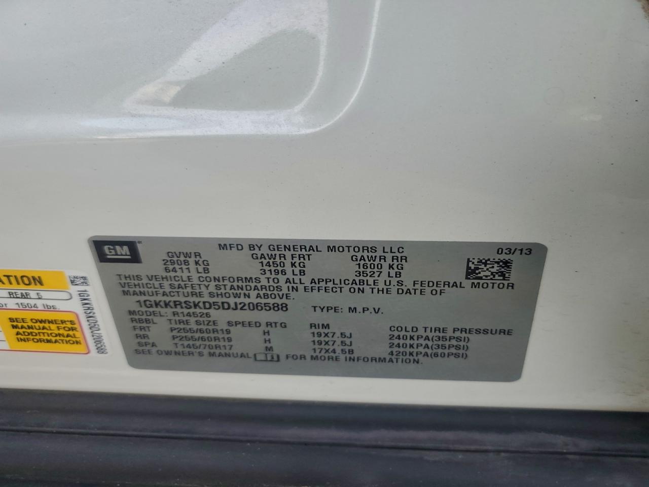 2013 GMC Acadia Slt-2 VIN: 1GKKRSKD5DJ206588 Lot: 94395255