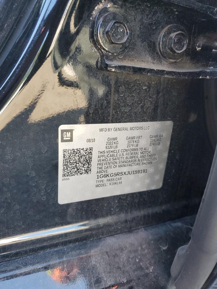 2018 Cadillac Ct6 Premium Luxury Csav VIN: 1G6KG5RSXJU159191 Lot: 91531345