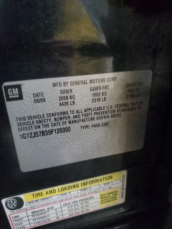 2009 Chevrolet Malibu 2Lt VIN: 1G1ZJ57B39F126090 Lot: 82574775