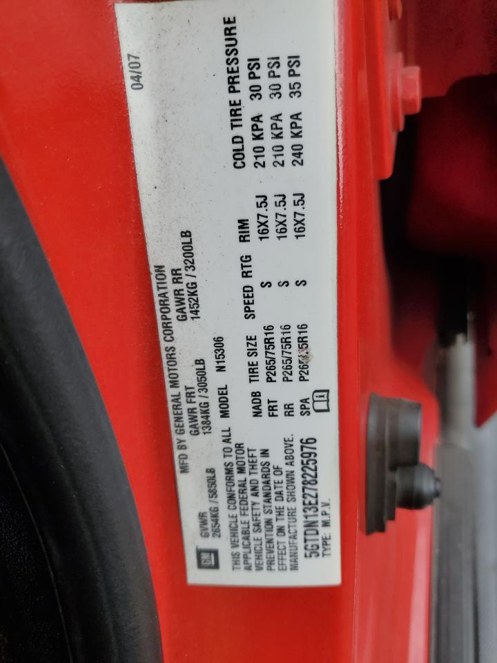 2007 Hummer H3 VIN: 5GTDN13E278225976 Lot: 92444335