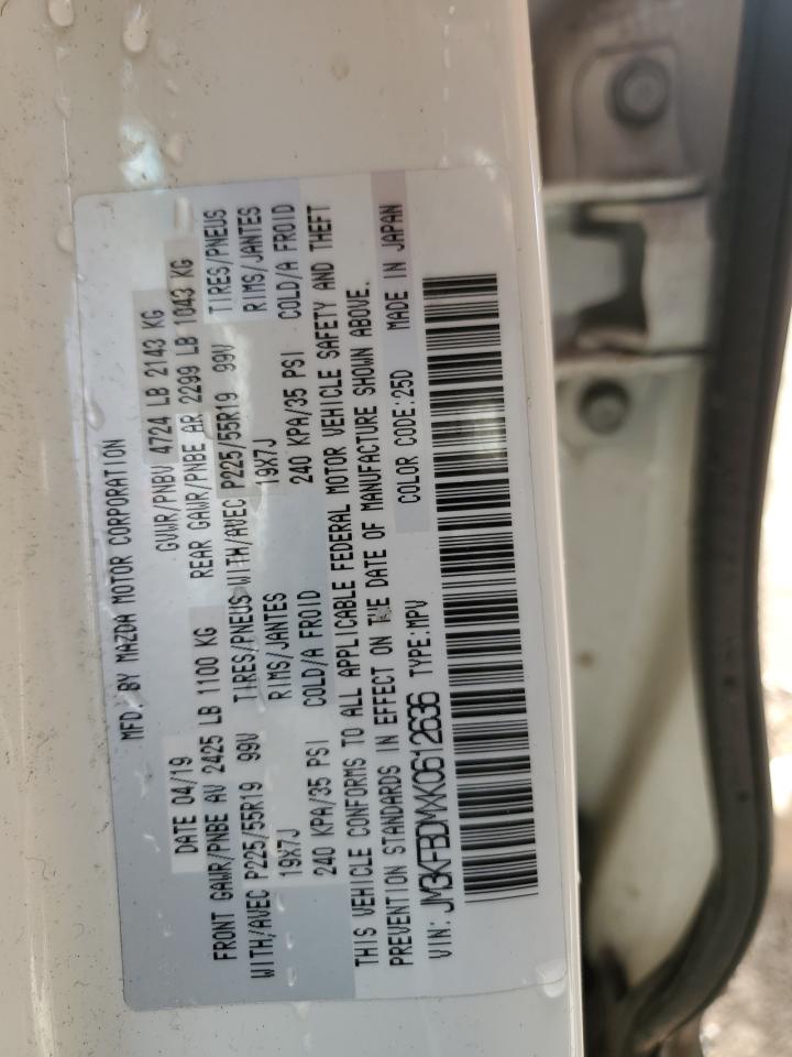 2019 Mazda Cx-5 Grand Touring VIN: JM3KFBDMXK0612636 Lot: 91250175