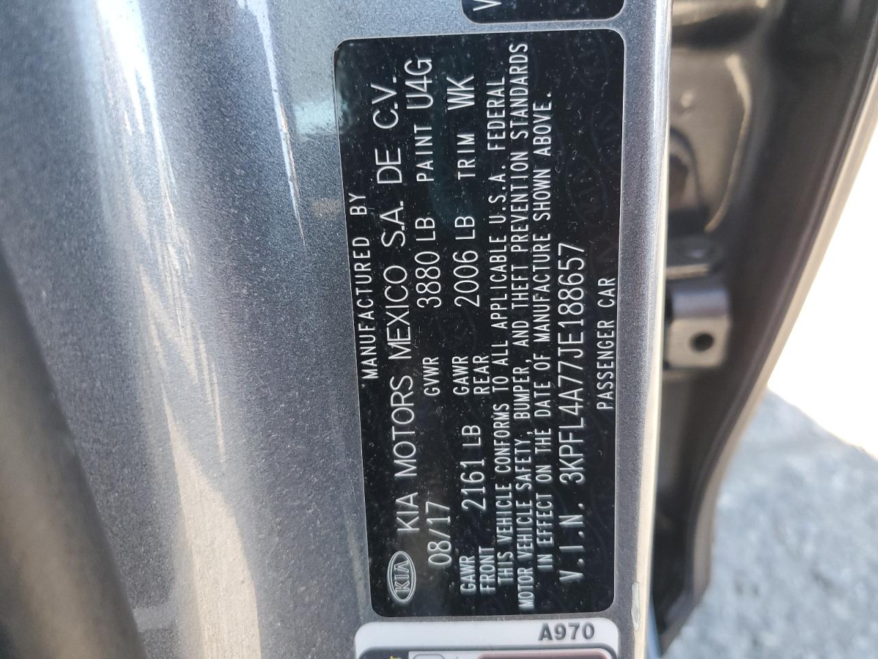 2018 Kia Forte Lx VIN: 3KPFL4A77JE188657 Lot: 90605525