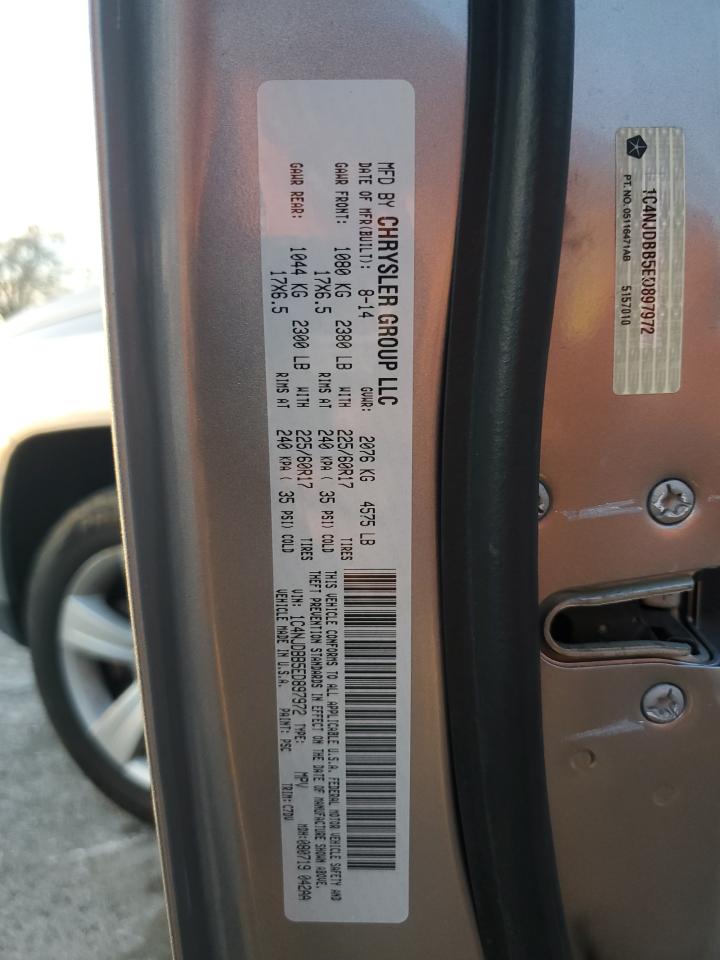 2014 Jeep Compass Sport VIN: 1C4NJDBB5ED897972 Lot: 91813495