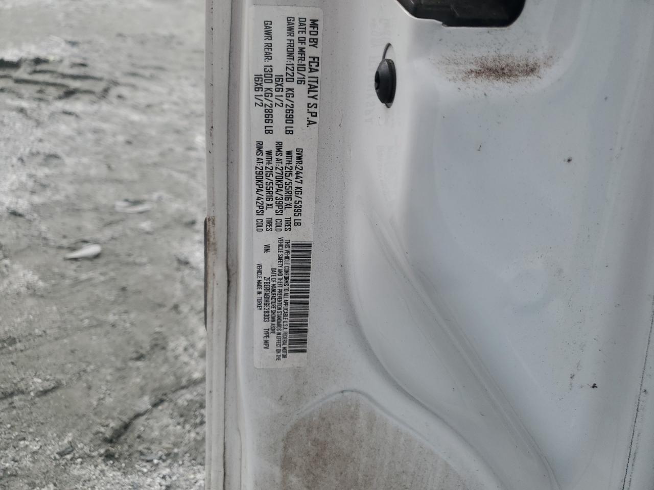 2017 Ram Promaster City VIN: ZFBERFAB1H6E28303 Lot: 91454945