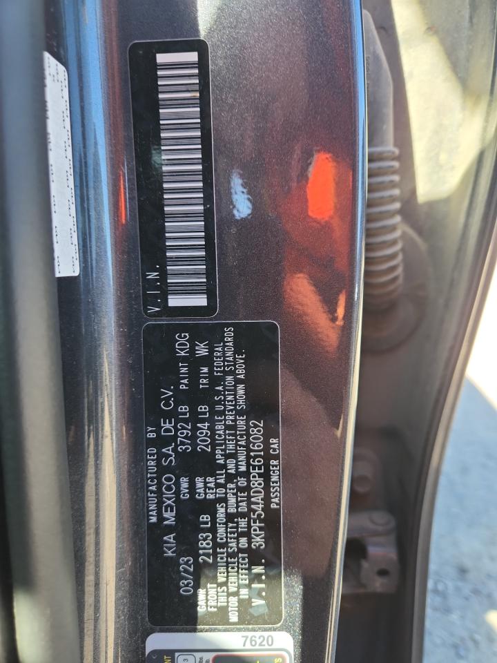 2023 Kia Forte Gt Line VIN: 3KPF54AD8PE616082 Lot: 92013155