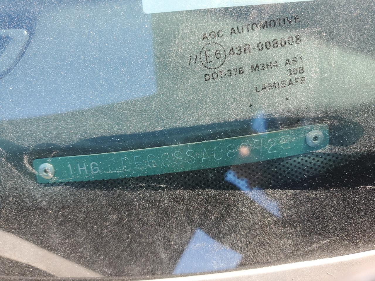 1995 Honda Accord Lx VIN: 1HGCD5638SA083725 Lot: 92032885