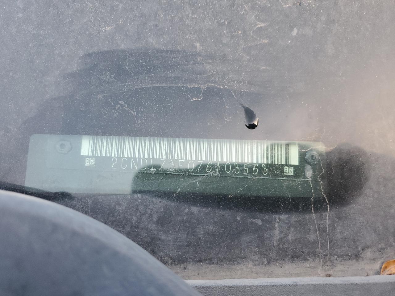 2007 Chevrolet Equinox Lt VIN: 2CNDL73F076103563 Lot: 92079215