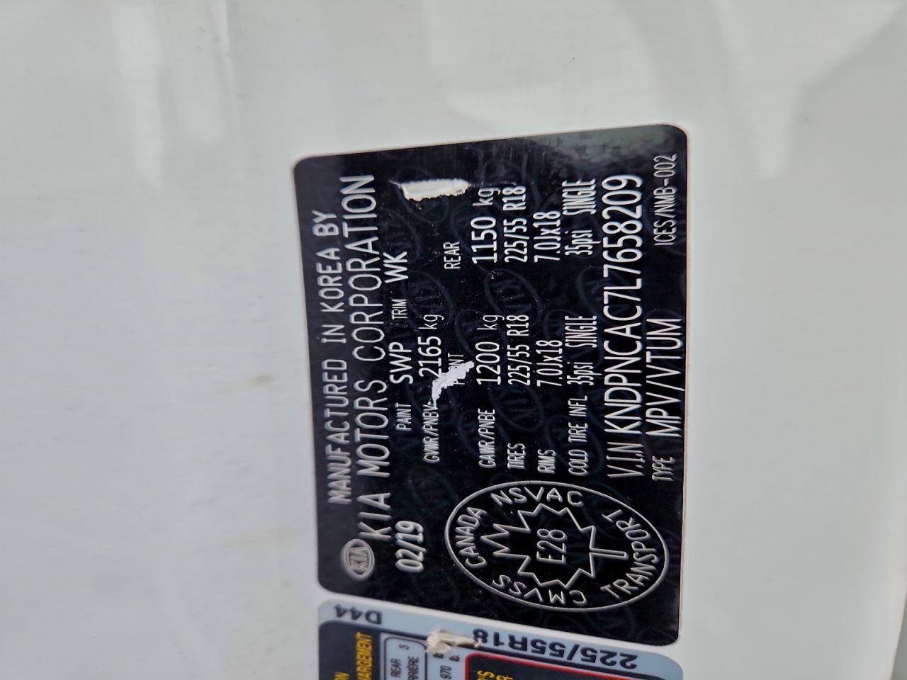 2020 Kia Sportage Ex VIN: KNDPNCAC7L7658209 Lot: 93447375