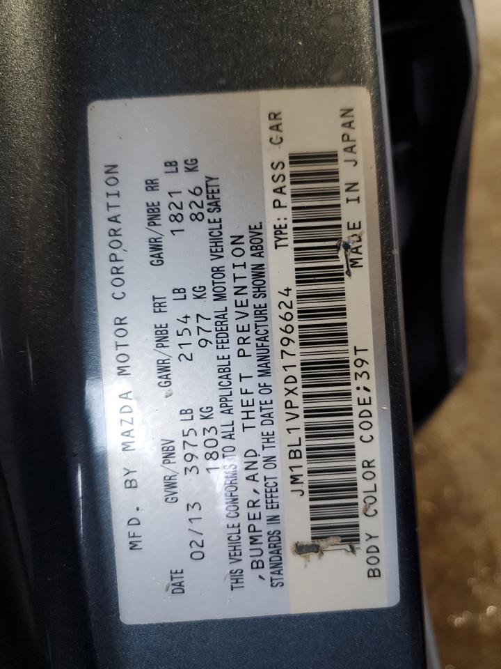 2013 Mazda 3 I VIN: JM1BL1VPXD1796624 Lot: 93820415