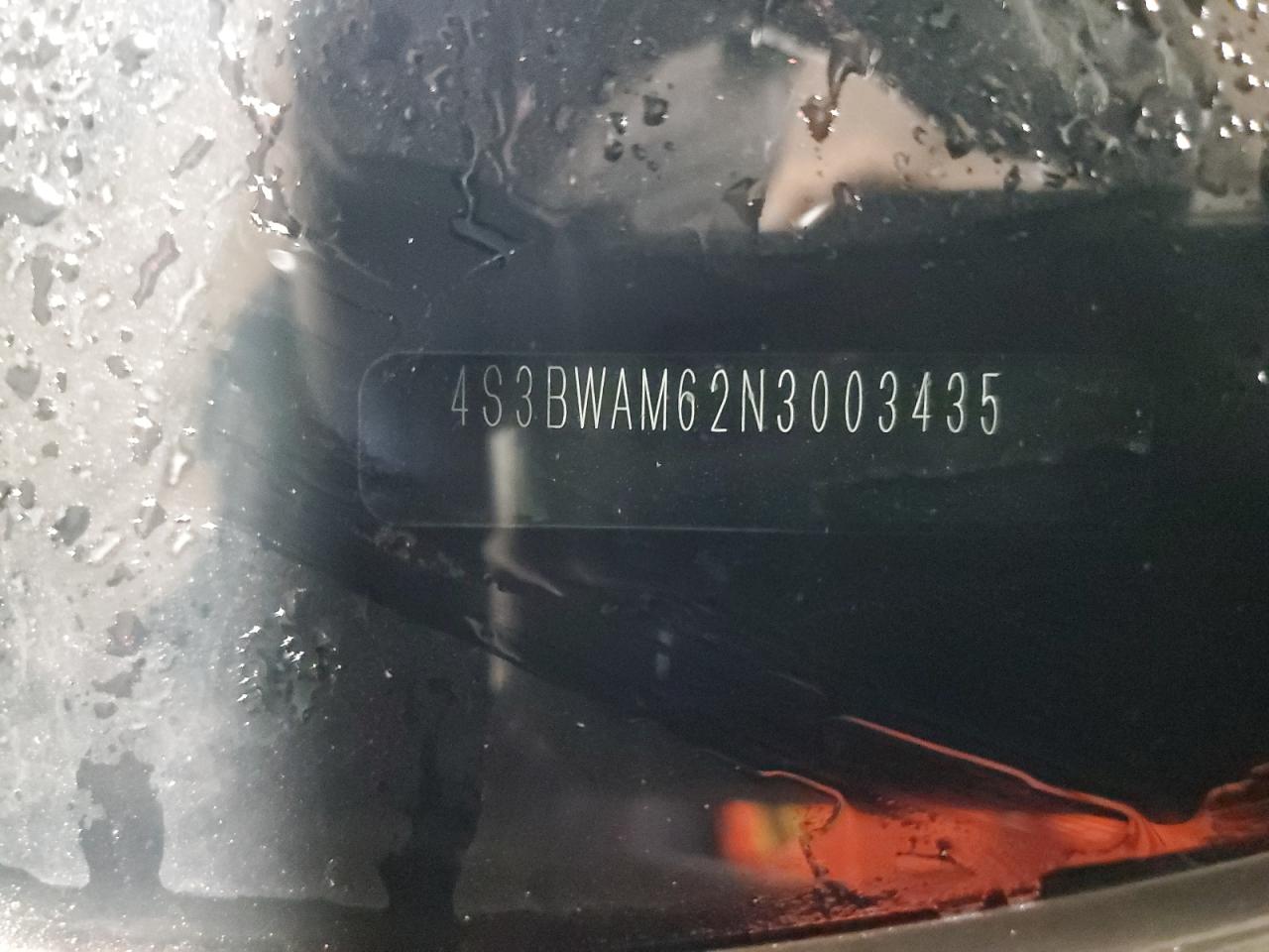 2022 Subaru Legacy Limited VIN: 4S3BWAM62N3003435 Lot: 93299295