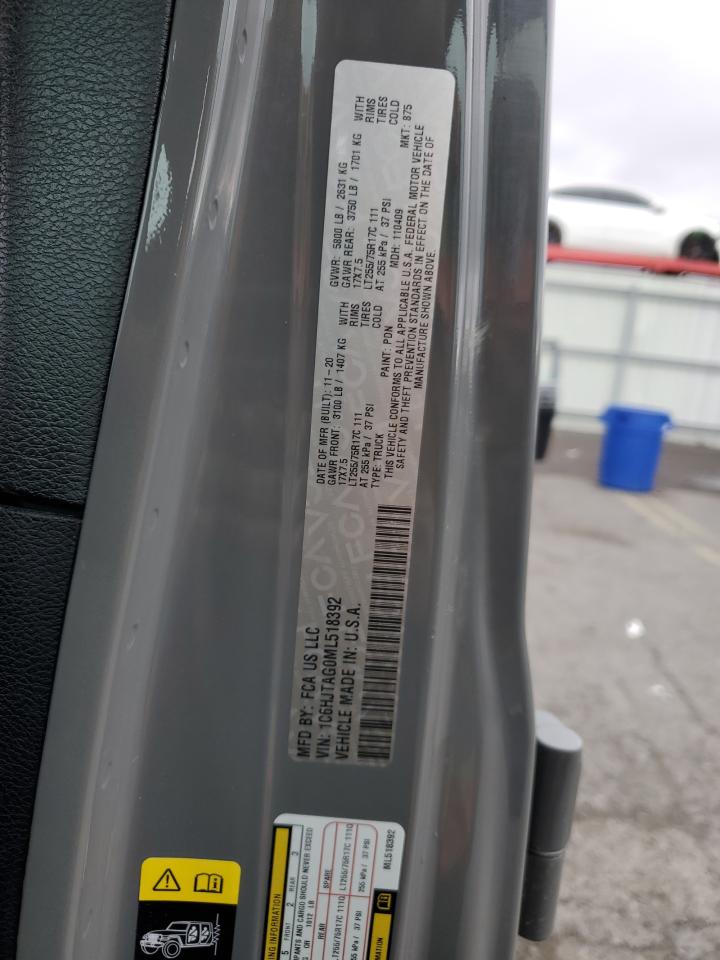 2021 Jeep Gladiator Sport VIN: 1C6HJTAG0ML518392 Lot: 91885305